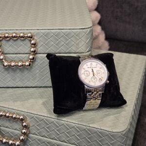 Michael Kors Classic Silver and Gold Two-Tone Watch